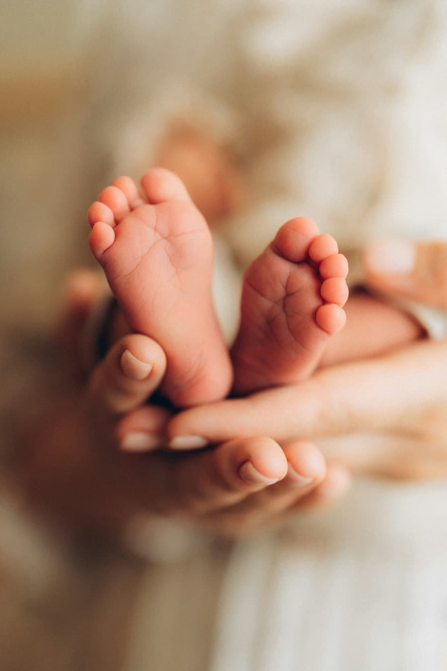 A newborn's feet